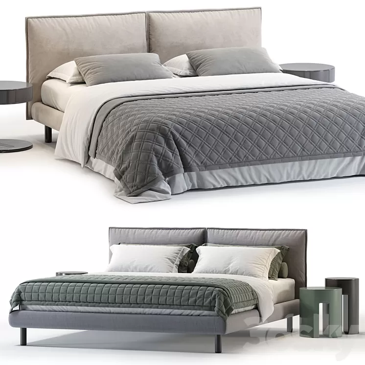 Meridiani Oliver Bed 3D Model Free Download