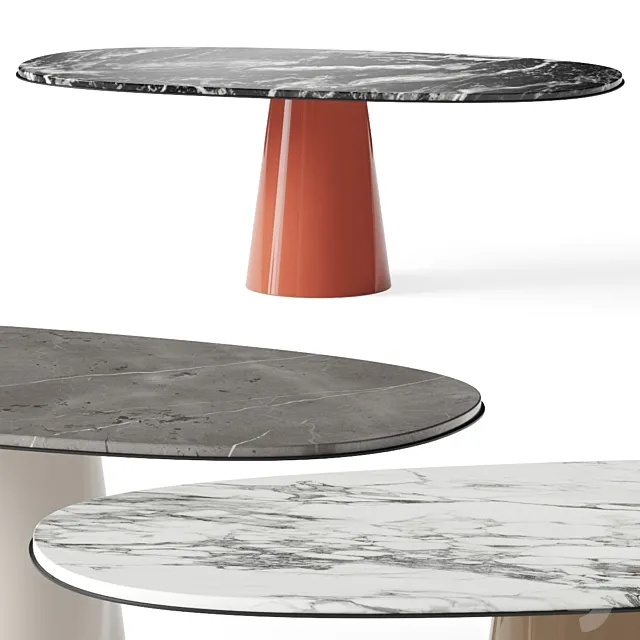 Meridiani Owen Dining Tables 3D Model