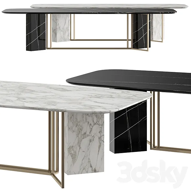 Meridiani Plinto Y2W Dining Table 3DModel