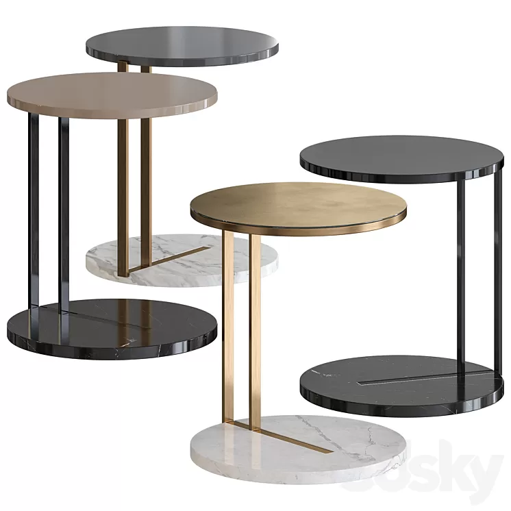 Meridiani Ralf Coffee & Side Table Comp. 1 3D Model Meridiani Ralf Coffee & Side Table Comp. 1 3D Model