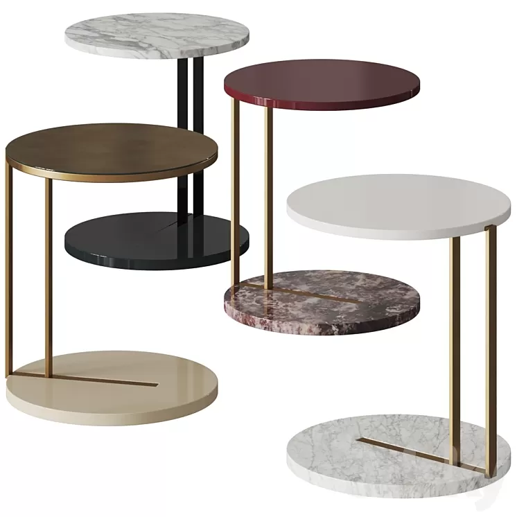 Meridiani Ralf Coffee & Side Table Comp. 2 3D Model Meridiani Ralf Coffee & Side Table Comp. 2 3D Model