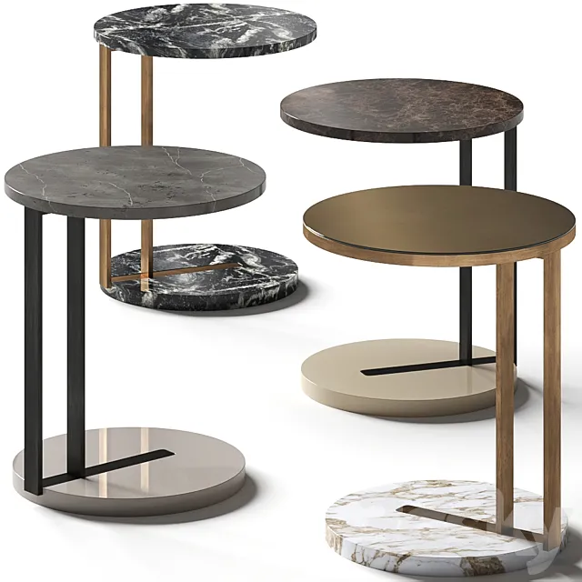 Meridiani Ralf Coffee & Side Table Comp. 3 3D Model