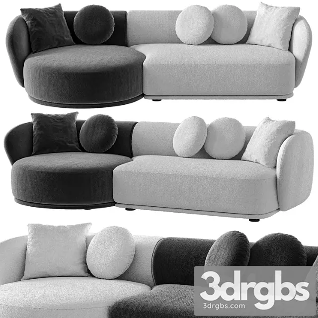 Meridiani Rene Sofa Set 6 3D Model Download
