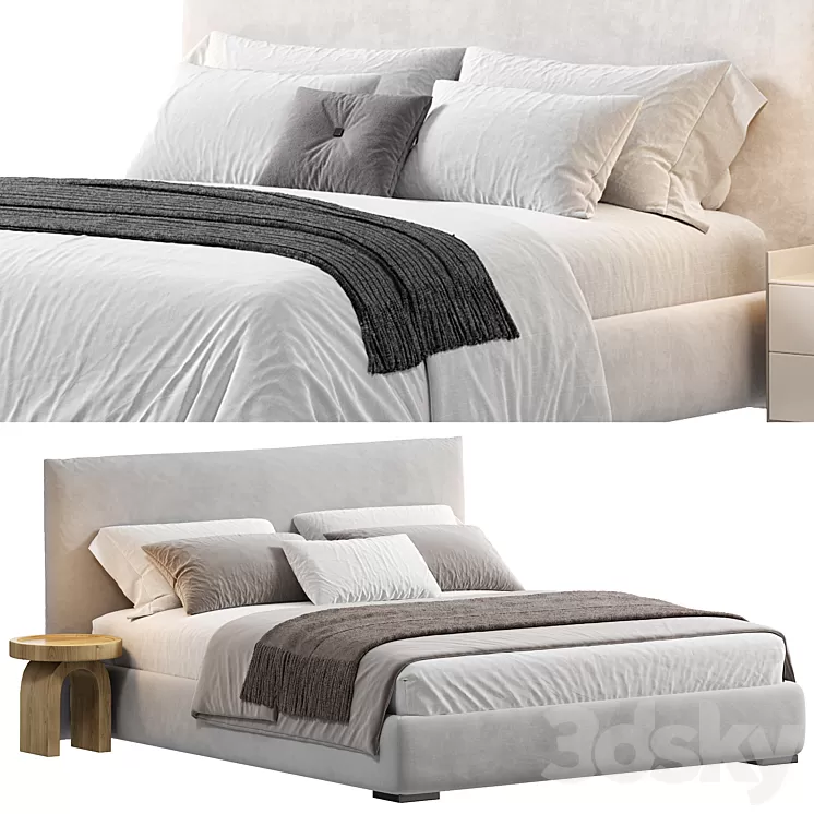 Meridiani Scott Bed 3D Model Free Download