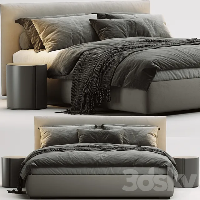 Meridiani Scott Bed 3D Model Meridiani Scott Bed 3D Model