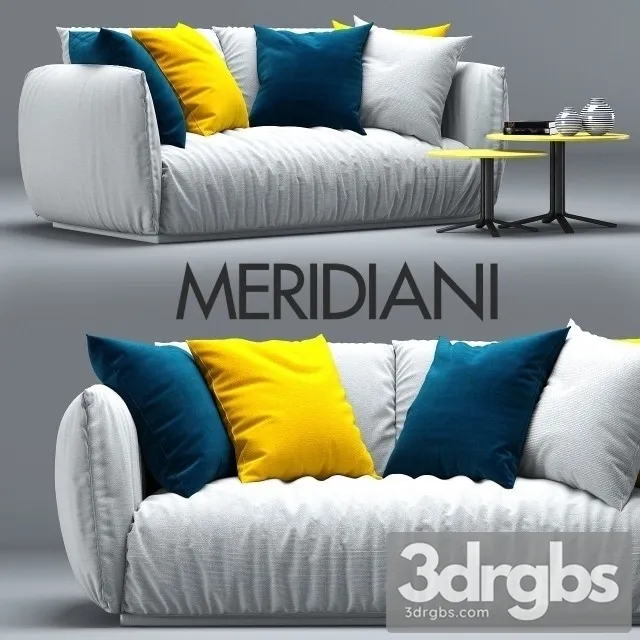 Meridiani Scott Sofa 01 3D Model Download