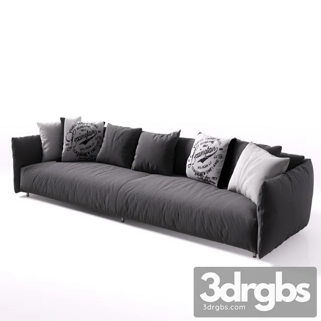 Meridiani Scott Twin Sofa 3D Model Download