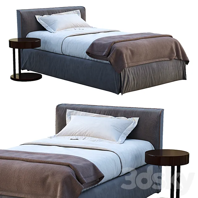 Meridiani Single Bed LAW 3D Model Meridiani Single Bed LAW 3D Model