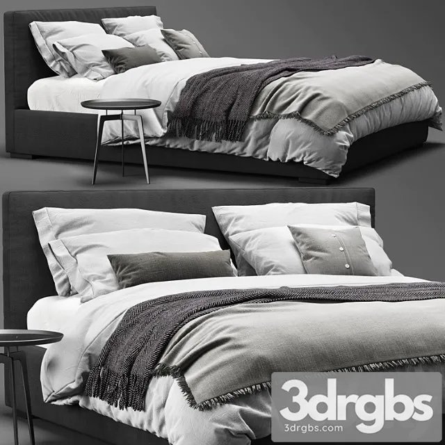 Meridiani stone plus bed_3 2 3D Model Download