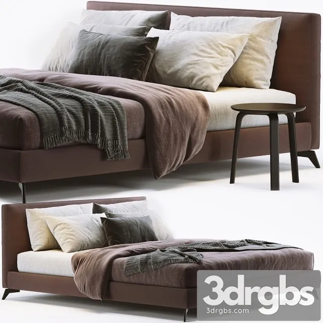 Meridiani Stone Up Bed 3D Model Download