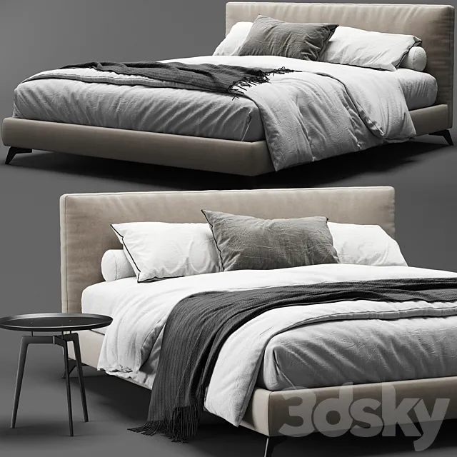 Meridiani Stone Up Bed 3DModel Meridiani Stone Up Bed 3DModel