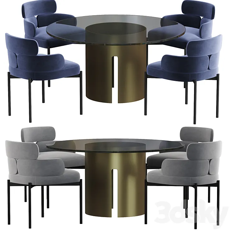 Meridiani Sylvie dining table 3D Model Free Download