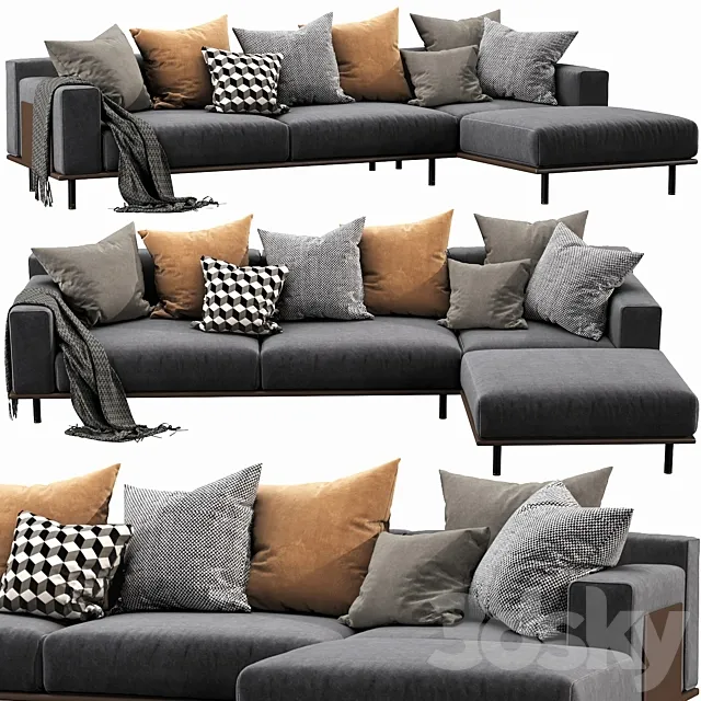 Meridiani TIMOTHY KUOIO Chaise Lounge 3DModel Meridiani TIMOTHY KUOIO Chaise Lounge 3DModel