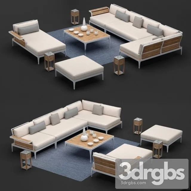 Meridien Collection Sofa 01 3D Model Download