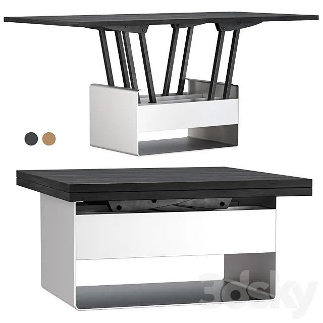 Mesa de centro transformable table Sedit Mesita baja WIND _ Table transformer 3D Model