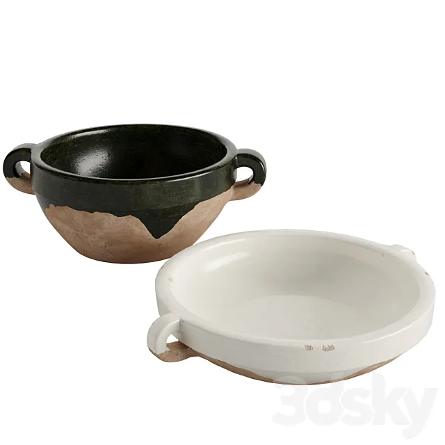 Mesa Handcrafted Ceramic Bowl 3D Model
