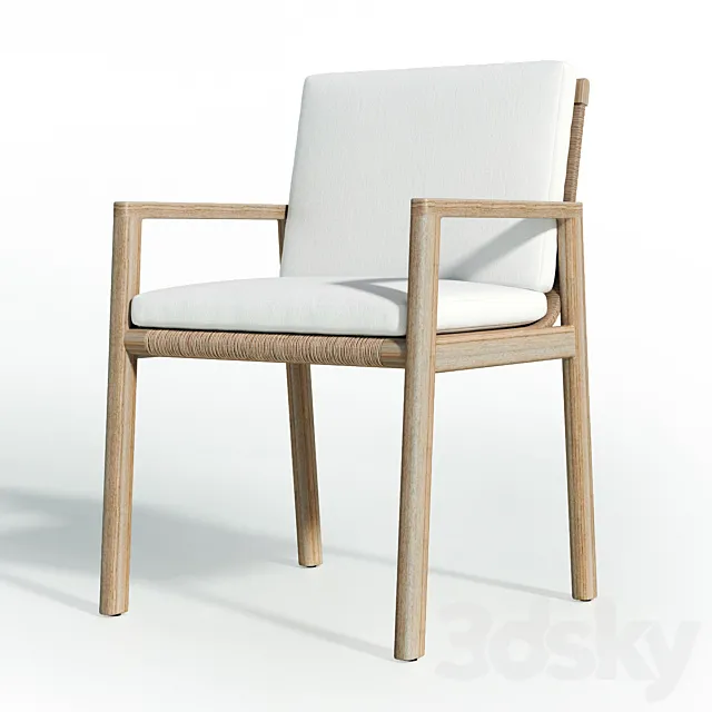MESA TEAK ARMCHAIR 3D Model