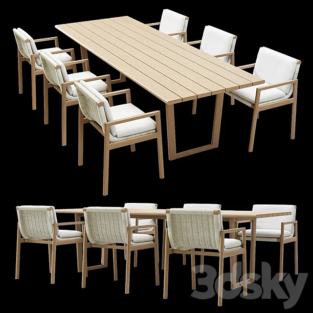 MESA TEAK DINING 3DModel