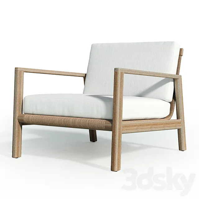 Mesa Teak Lounge Chair 3DModel