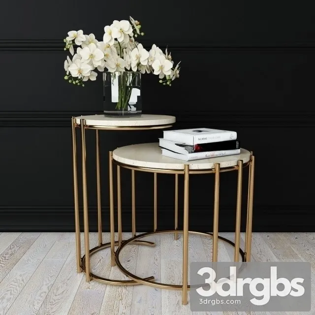 Messina Nesting Side Tables 3D Model Download