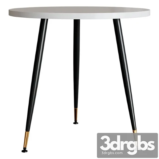 Messy Puree Vghite Dining Table 3D Model Download