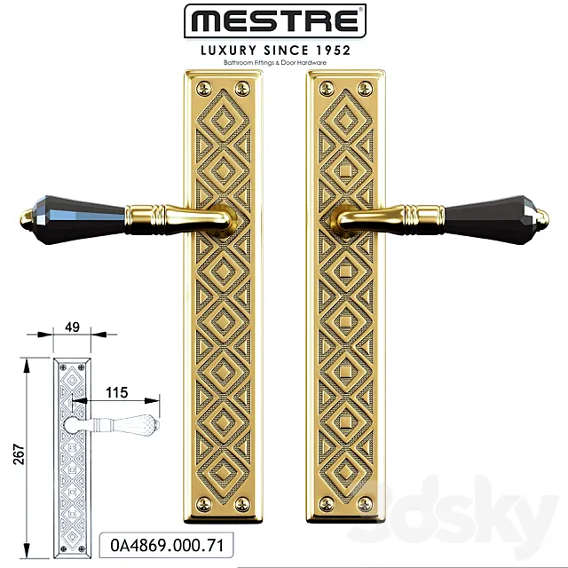 Mestre Door handle 3D Model
