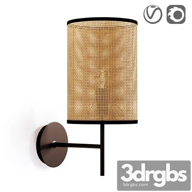 Metal and braided wall lamp, cara Metal and braided wall lamp, cara