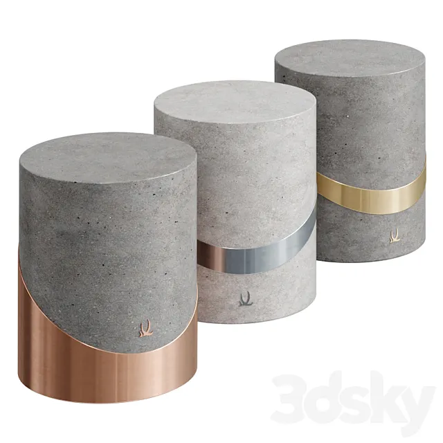 metal and concrete stools 3DModel metal and concrete stools 3DModel