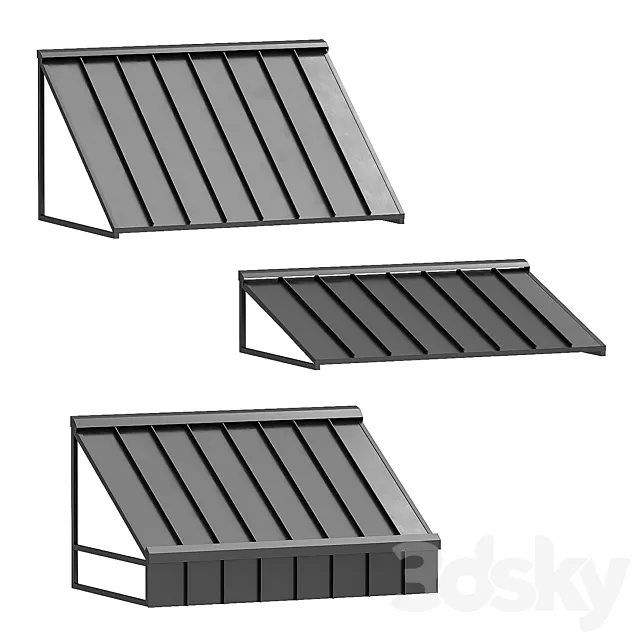 Metal awnings 3D Model