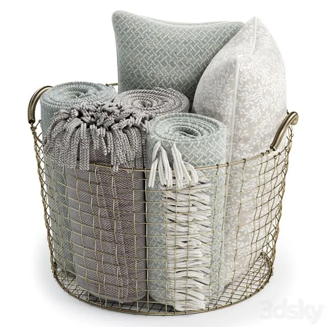 METAL BASKET DECOR 04 3D Model