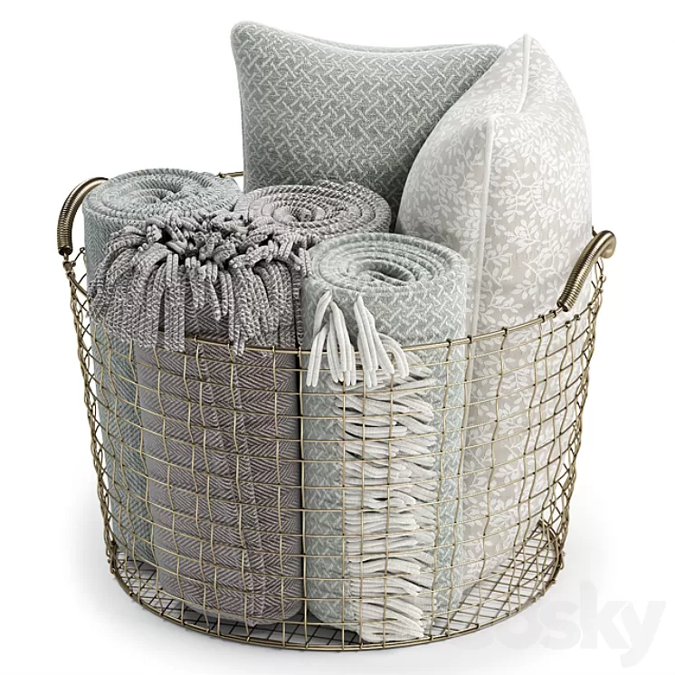 METAL BASKET DECOR 04 3D Model METAL BASKET DECOR 04 3D Model