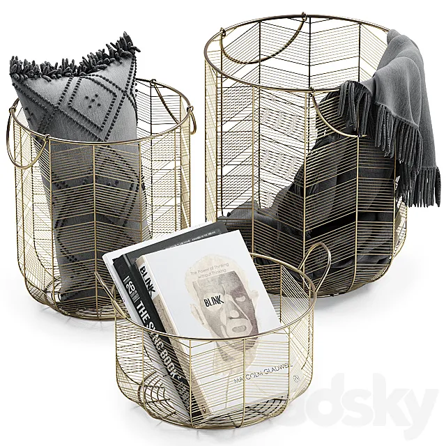 METAL BASKETS DECOR 3DModel