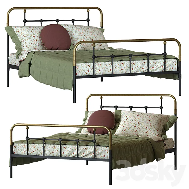 Metal bed Asper La redoute 3D Model Metal bed Asper La redoute 3D Model