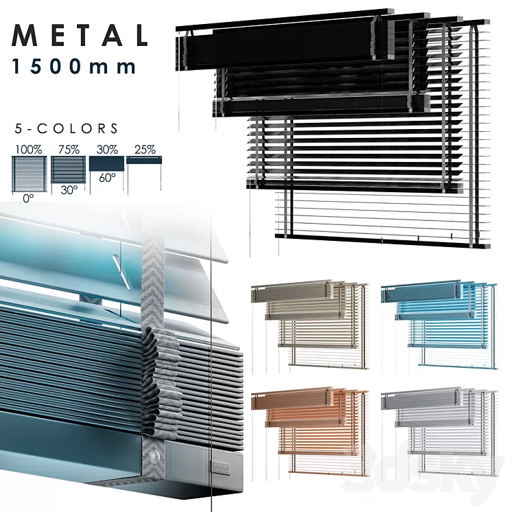 METAL Blind 1500mm 3D Model Free Download
