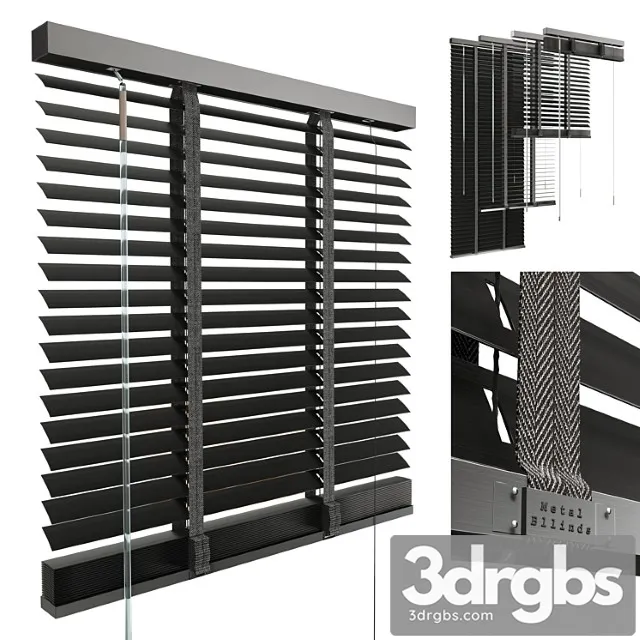 Metal blinds black 600 in 35mm 3D Model Download