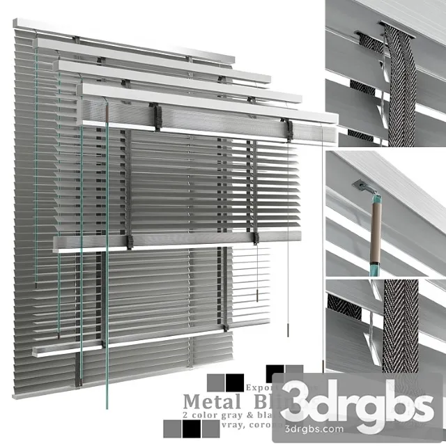 Metal blinds black & gray Metal blinds black & gray