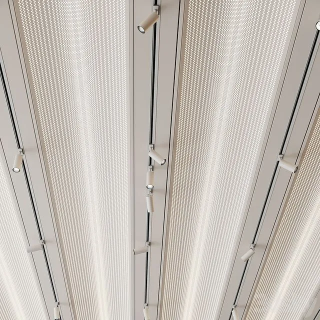 Metal Ceiling Design with lighting 3D Model