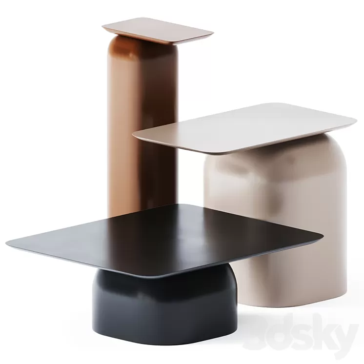 Metal Coffee Tables April by Nikari 3D Model Metal Coffee Tables April by Nikari 3D Model