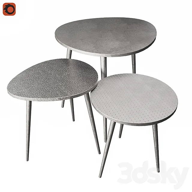 Metal coffee tables Zara Home 3DModel