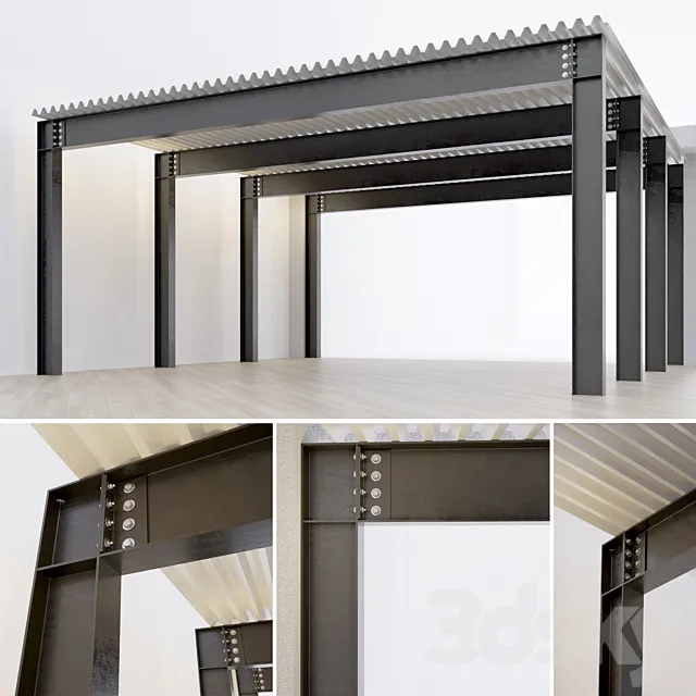 Metal construction. Beam. Column Free Download