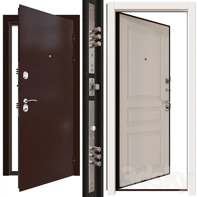 Metal entrance door 3DModel