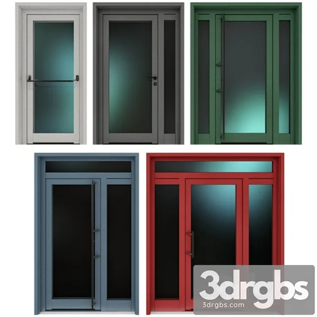 Metal fire doors 3D Model Download