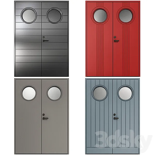Metal fire doors 3DModel