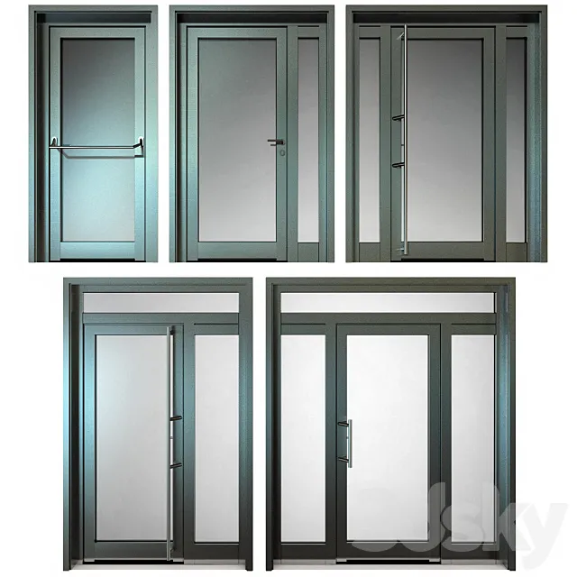 Metal fire doors 3DModel