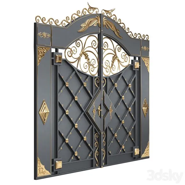 Metal gate 3D Model Metal gate 3D Model