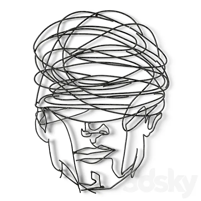 Metal Large Original Abstract Wall Art Sculpture 3D Model Metal Large Original Abstract Wall Art Sculpture 3D Model