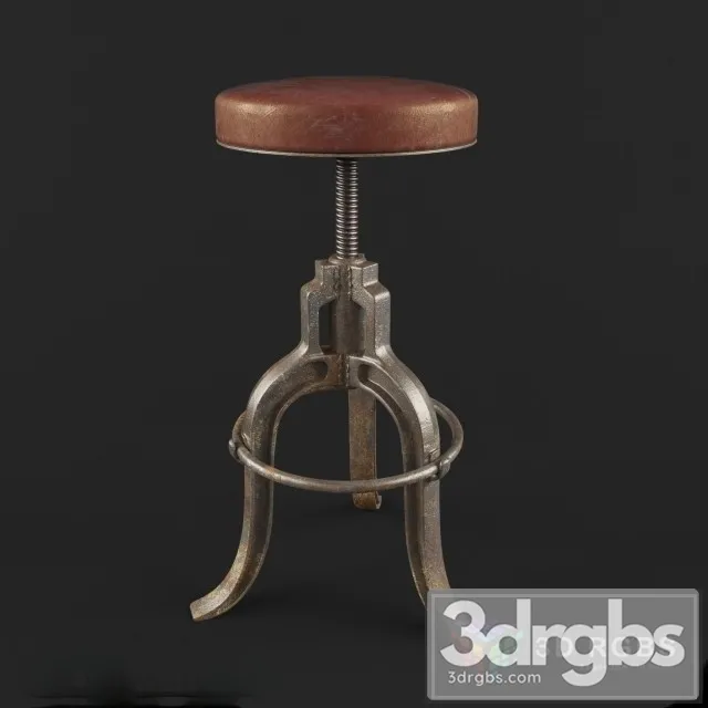 Metal Leather Bar Stool 3D Model Download Metal Leather Bar Stool 3D Model Download
