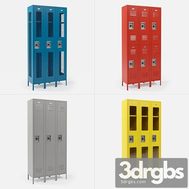 Metal lockers 3D Model Download