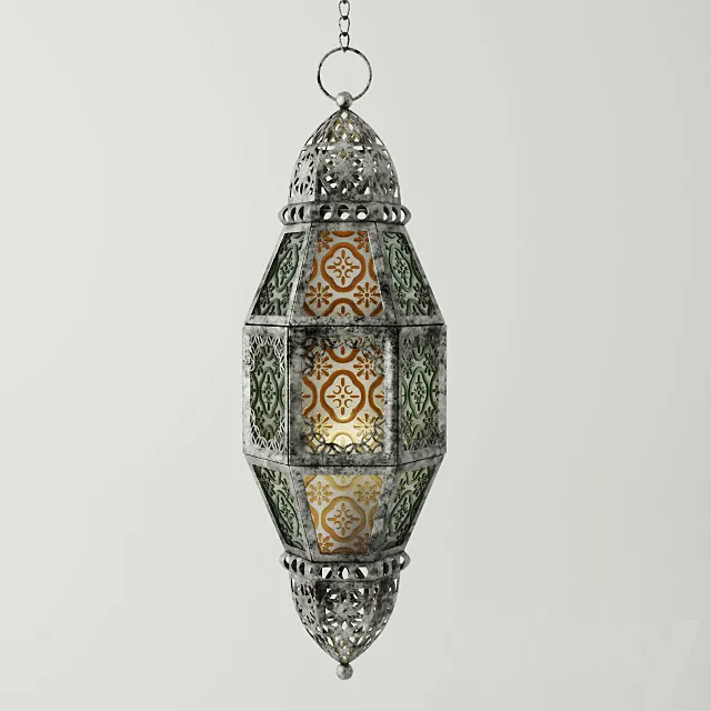 Metal Moroccan Lantern 3D Model Metal Moroccan Lantern 3D Model