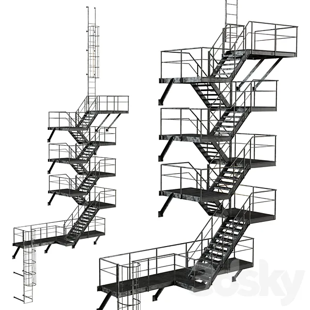 Metal Outdoor Fire Escape Stairs Free Download